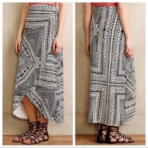 Maeve Bombora Wrap Maxi Skirt black & white size XS